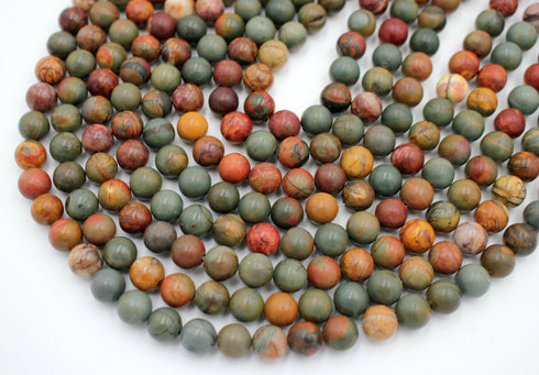 Red Creek Jasper Gemstone Beads, 6mm, Round
